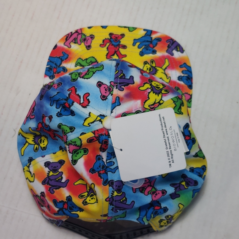 NWT Grateful Men's Multicolor Tie-Dye Snap Back Cap - Picture 5 of 12